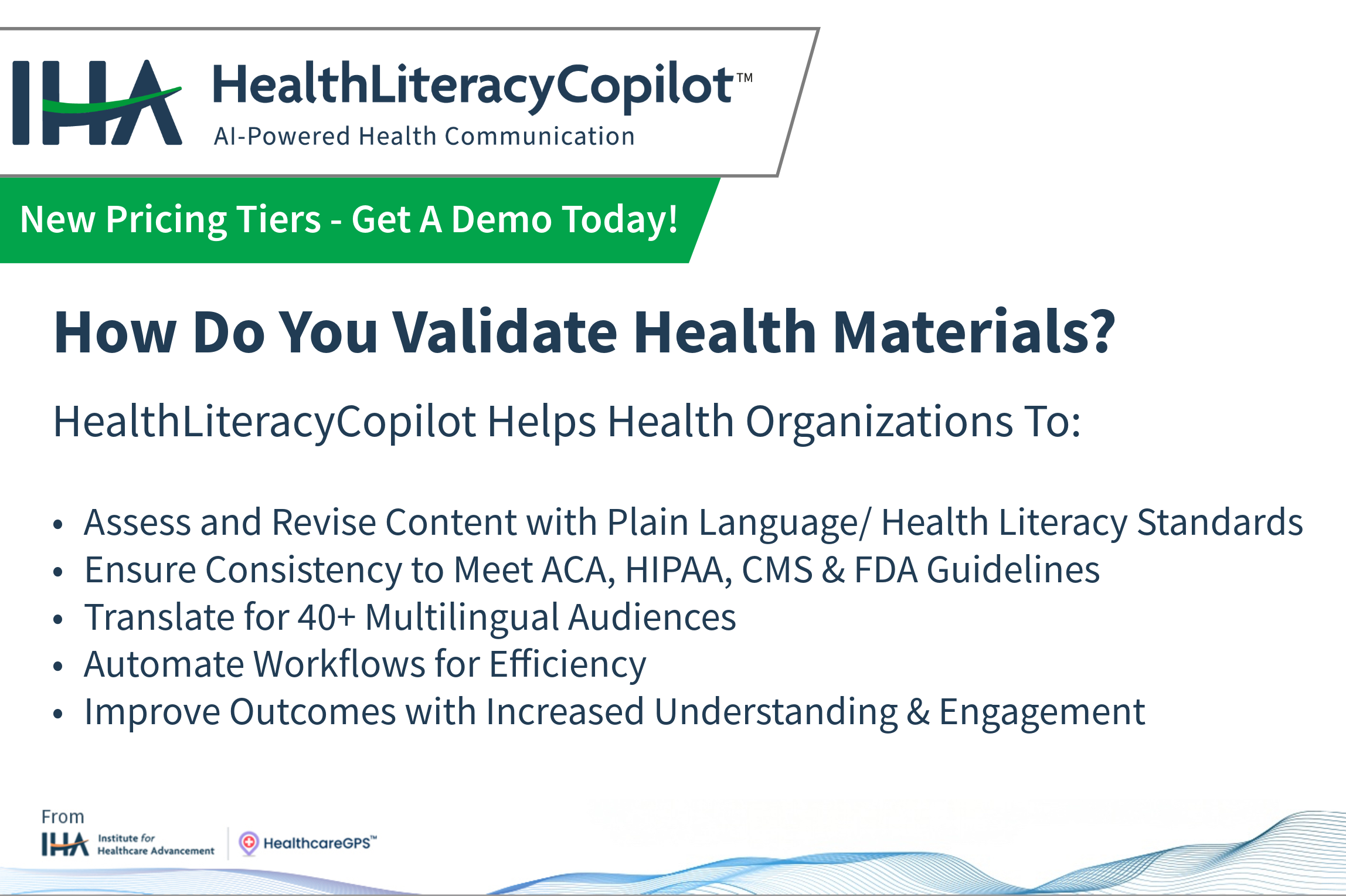IHA Health Literacy CoPilot AI-Assisted Document Assessment