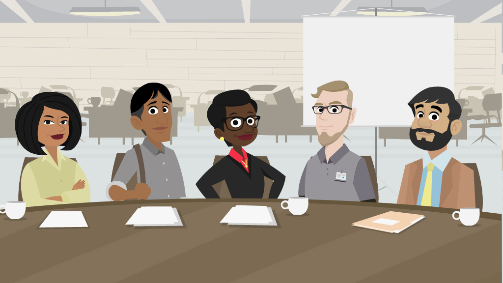 illustration of people in meeting