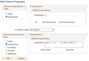 Criteria Setup