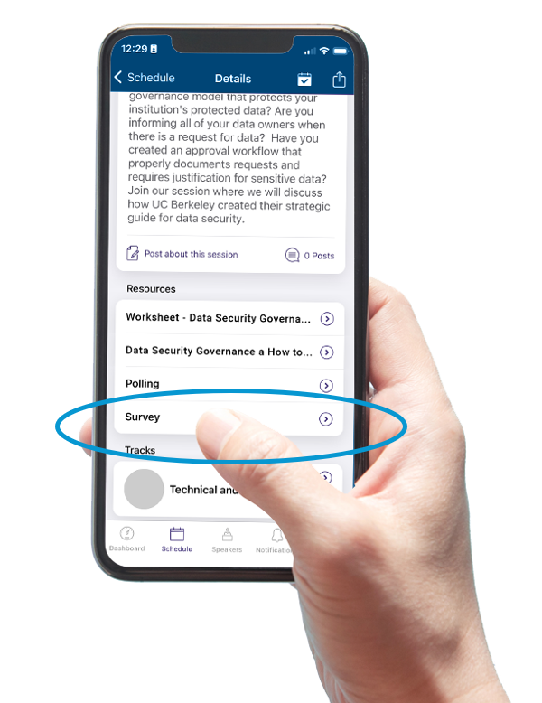 Session Survey Button