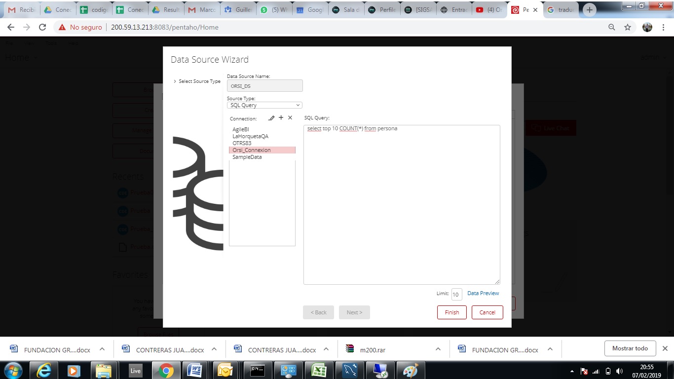Can't run a SQL Server stored procedure on DATA SOURCE WIZARD - Pentaho ...
