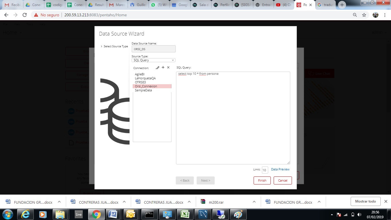 Can't run a SQL Server stored procedure on DATA SOURCE WIZARD - Pentaho ...