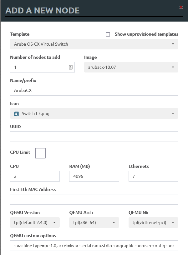 AOS-CX Virtual 10.07.0010 not passing traffic | Wired Intelligent Edge