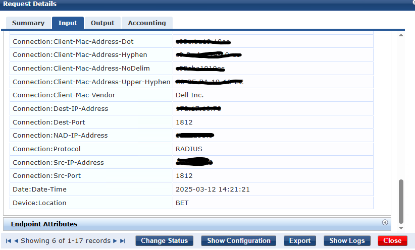 Clearpass classification goes wrong for 1 switch | Security