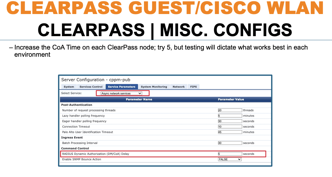 ClearPass Self Registration-Cisco WLC 9800CL-No Internet | Security