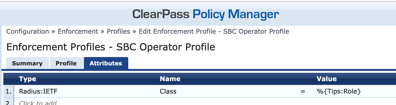 Use tips role directly in enforcement profile? | Security