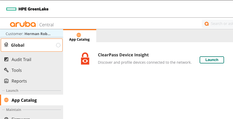 How to access ClearPass Device Insight? | Security