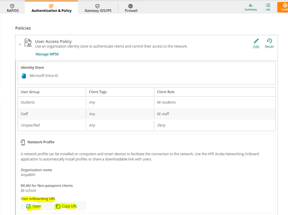 HPE Aruba Cloud Auth | Cloud Managed Networks