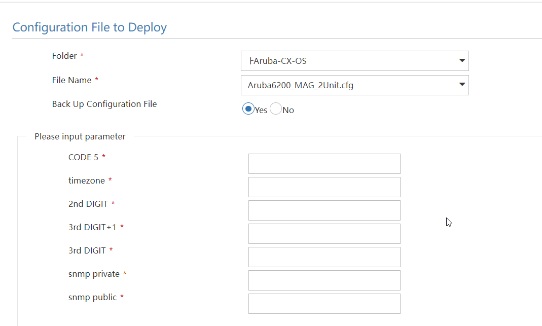 Using IMC ADP to provide ZTP for Aruba CX switch Network Management