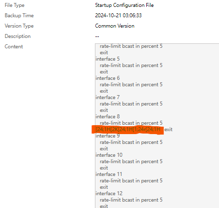 HPE iMC device backup | Network Management