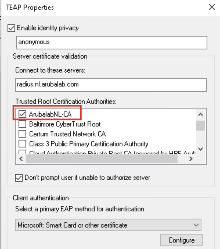 Mobile Device Wireless Authentication with Clearpass Failure | Security