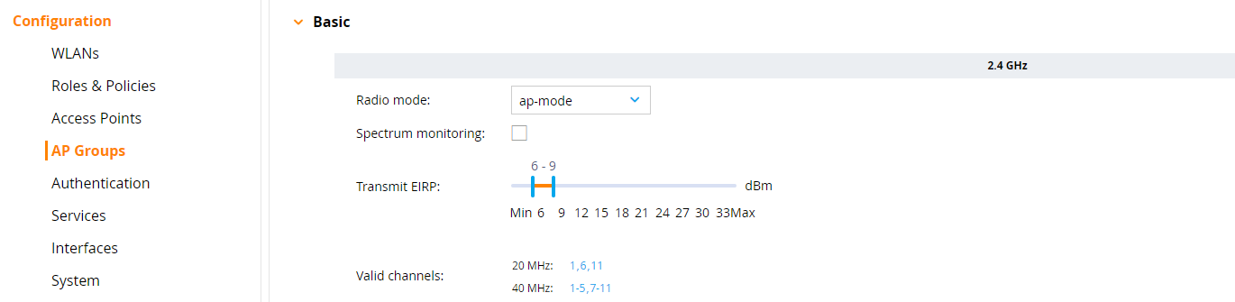 System Match Client to Edit Client Match Sticky Client Properties (default-g 2.4Ghz ...