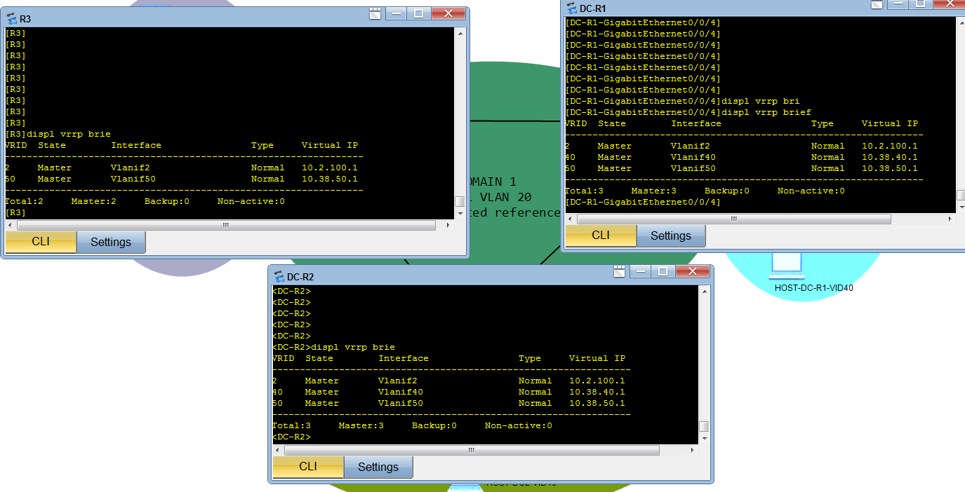 VRRP Isolation on 3 sites in a ring topology RRPP | Comware