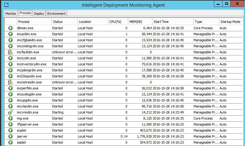 imc 7.2 error in launching | Network Management