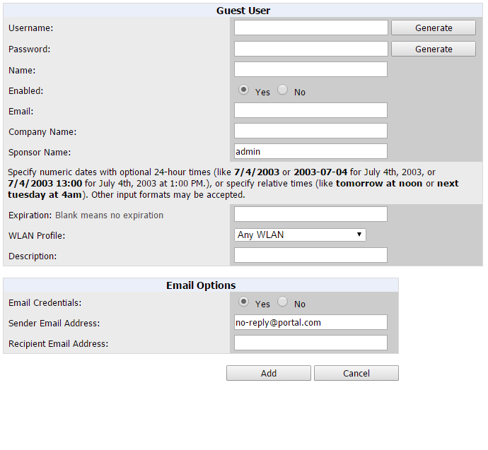 Airwave not sending out email alerts when a guest account is created.