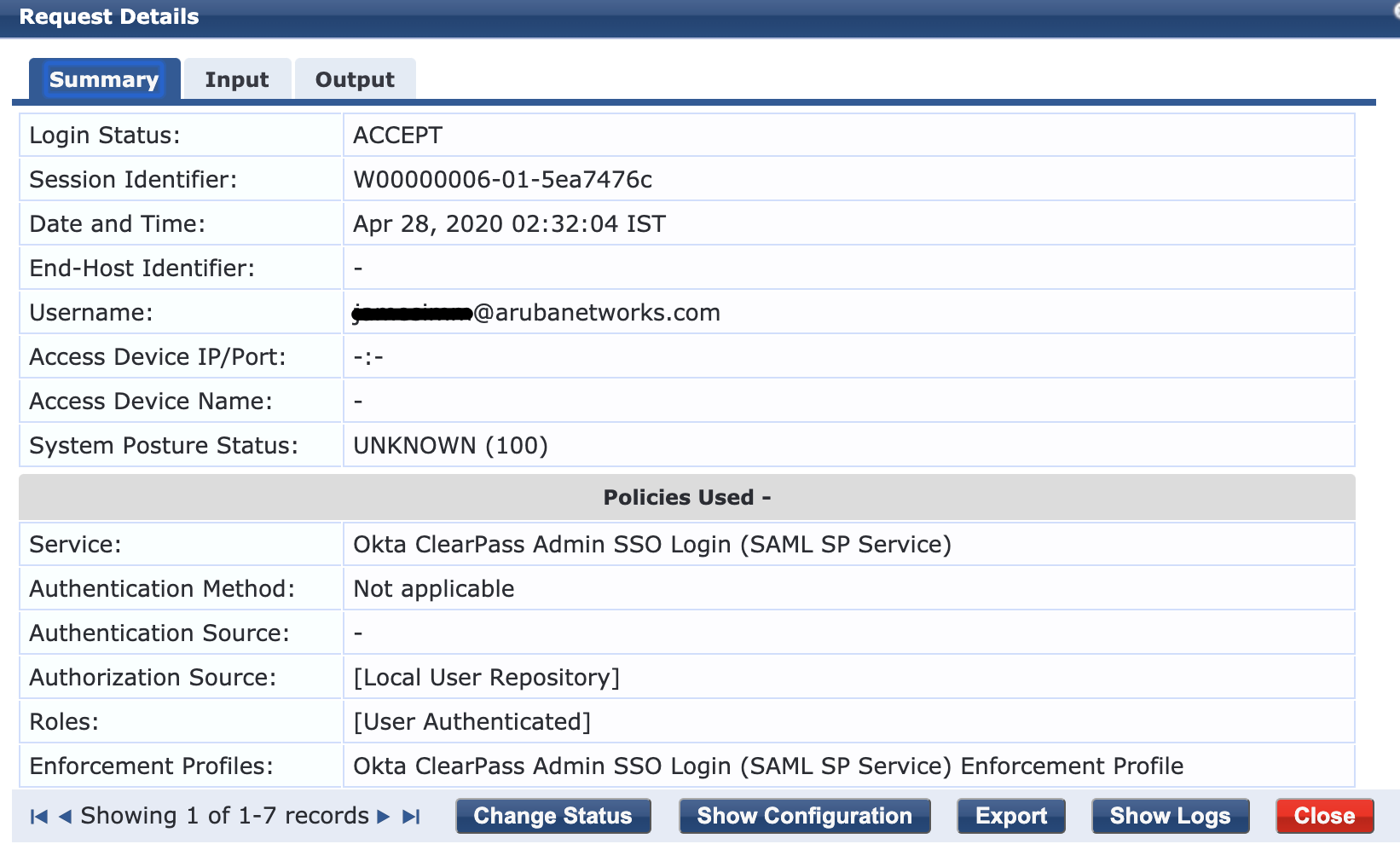 Configure Okta (IDP) for ClearPass application login in Cluster setup