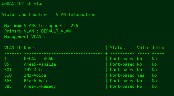 VLAN output