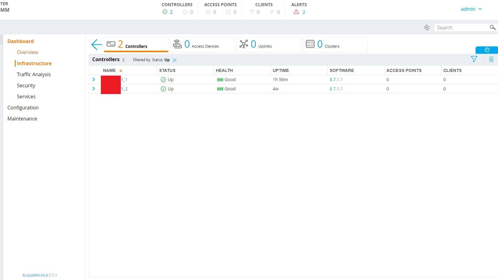 Aruba MM dashboard data not visible | Wireless Access