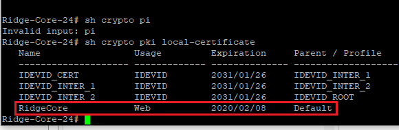 Certificate used by http-ssl application is expired | Network Management