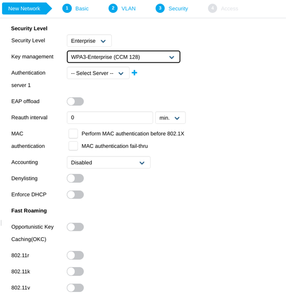 UI bug? Can't use internal RADIUS server with WPA3 Controllerless