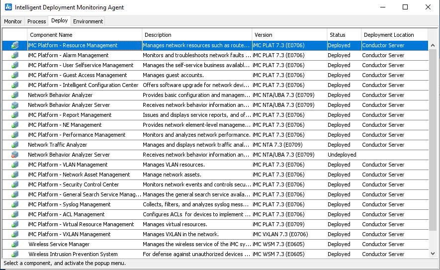 IMC deploying as Conductor Server | Network Management
