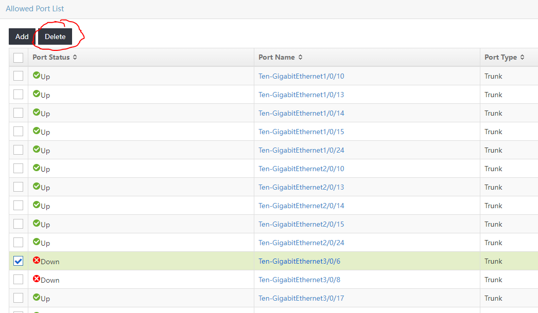 unable to remove VLANs from ports with IMC Network Management