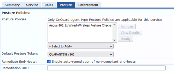 ClearPass OnGuard - Automatic remediation of Windows Defender | Security