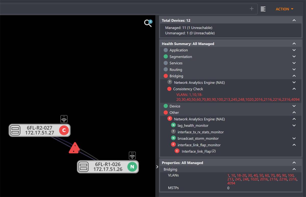 NetEdit showing Bridging between switches from the same stack | Network ...