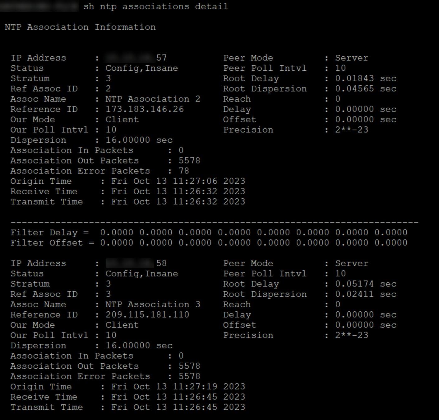 NTP Time Sync Issue Wired Intelligent Edge