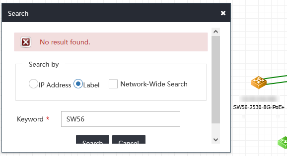 IMC - search error | Network Management