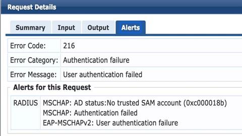 Aruba ClearPass Error – Authentication failure due to machine account being deleted    
