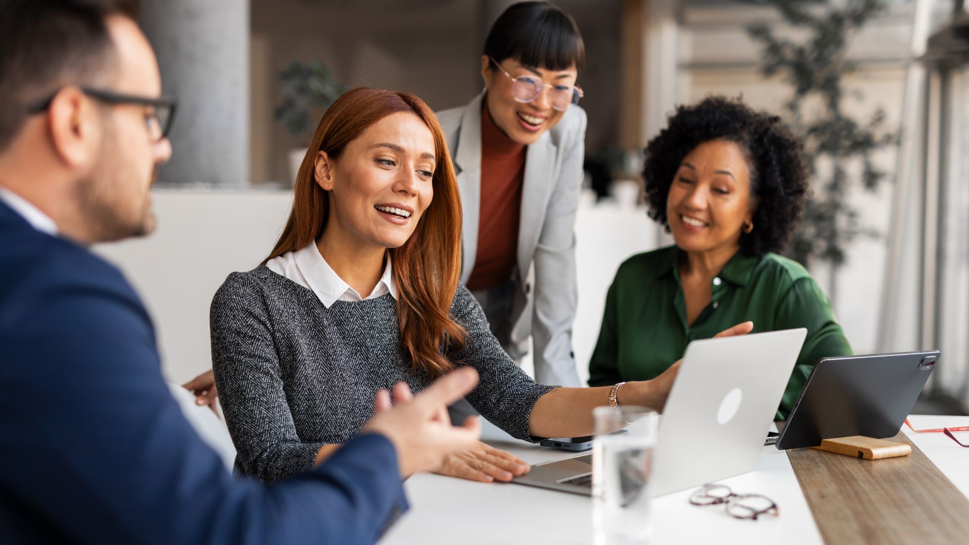 Team helping at meeting