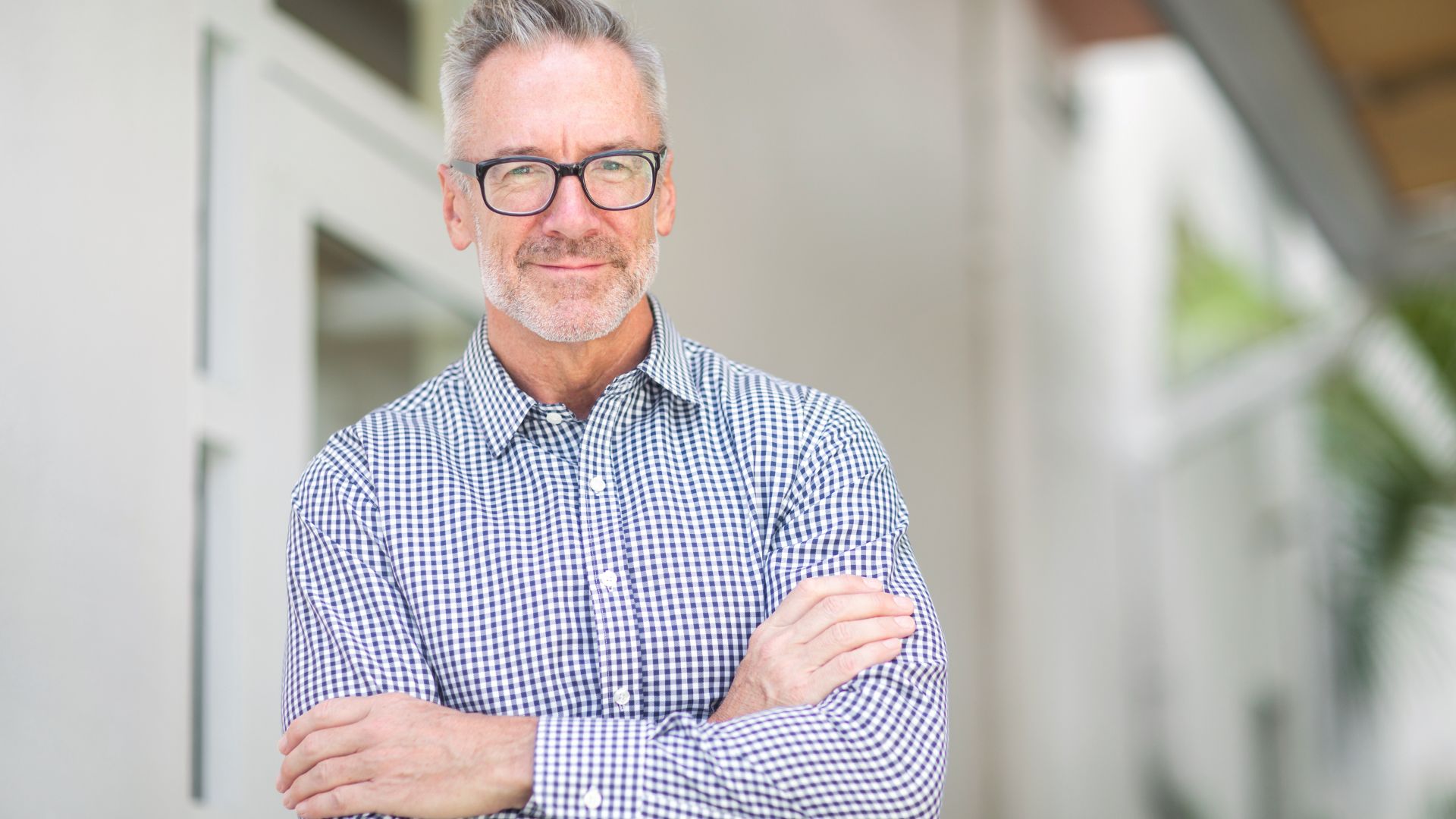 Man smiling at camera