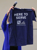 Cynthia Cherrey With ILA Volunteer Tee