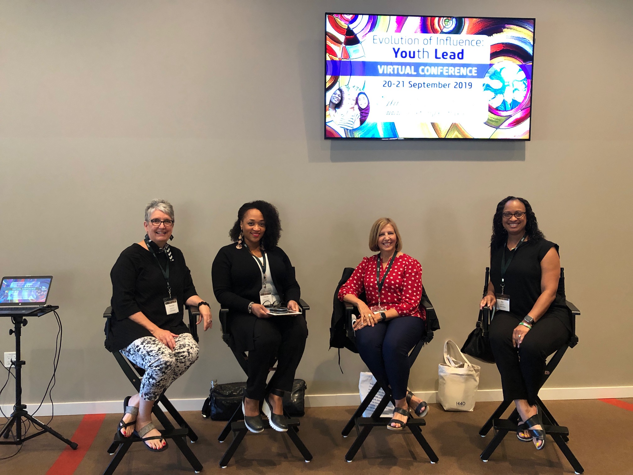 Denise’s Purpose and Calling Group Presentation at WLAG 2019. Left to right: Denise, Sheree Bryant-Sekou, Maritza Soto, and BJ Holman