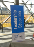 Photo of Leadership Education Member Interest Group Sign at #ILA2019Ottawa