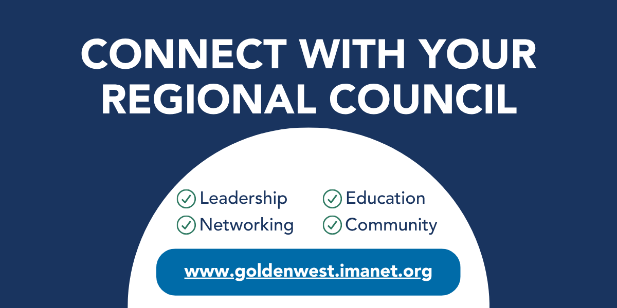Banner with blue background and white lettering saying connect with your regional council