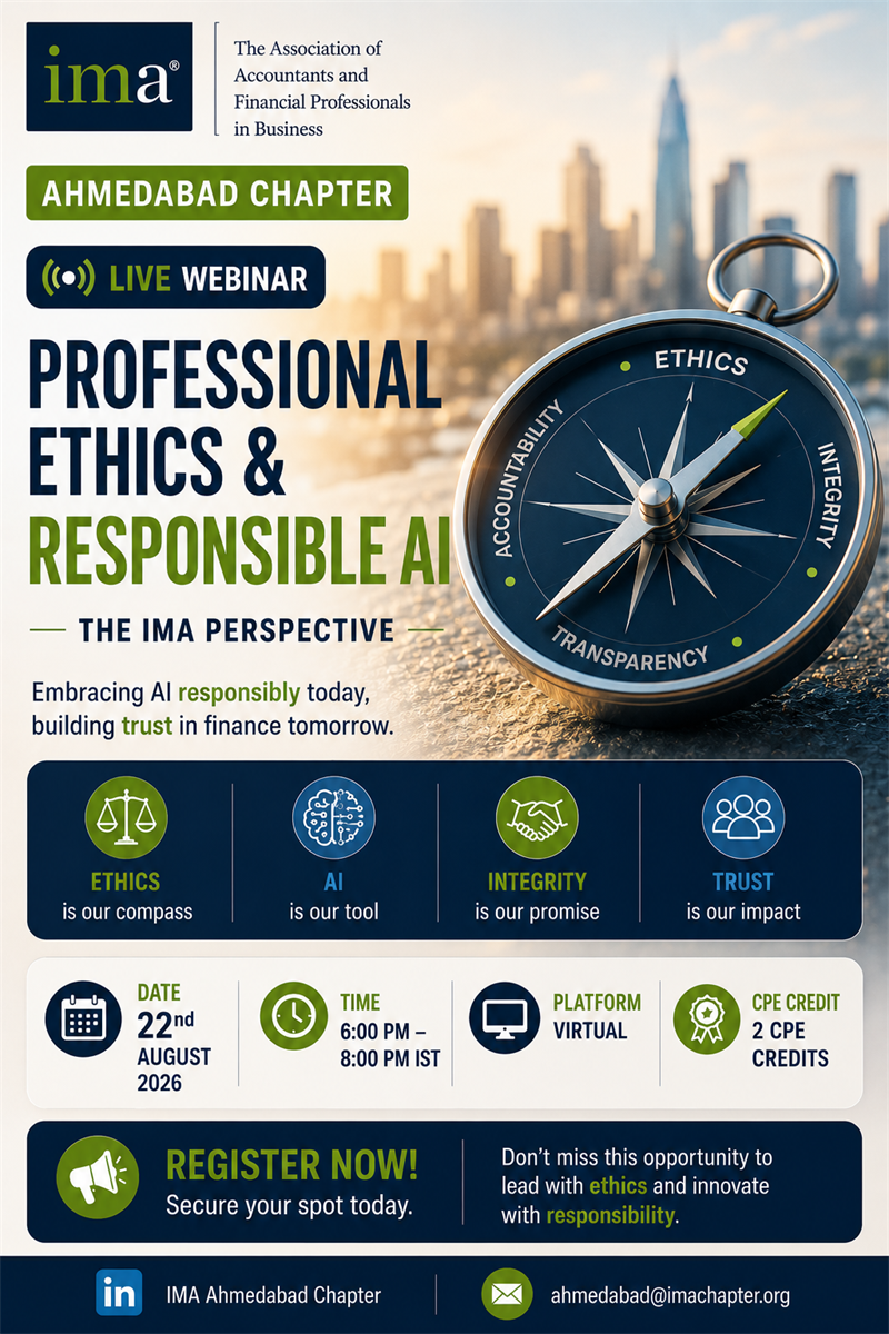 Professional Ethics & Responsible AI: The IMA Perspective