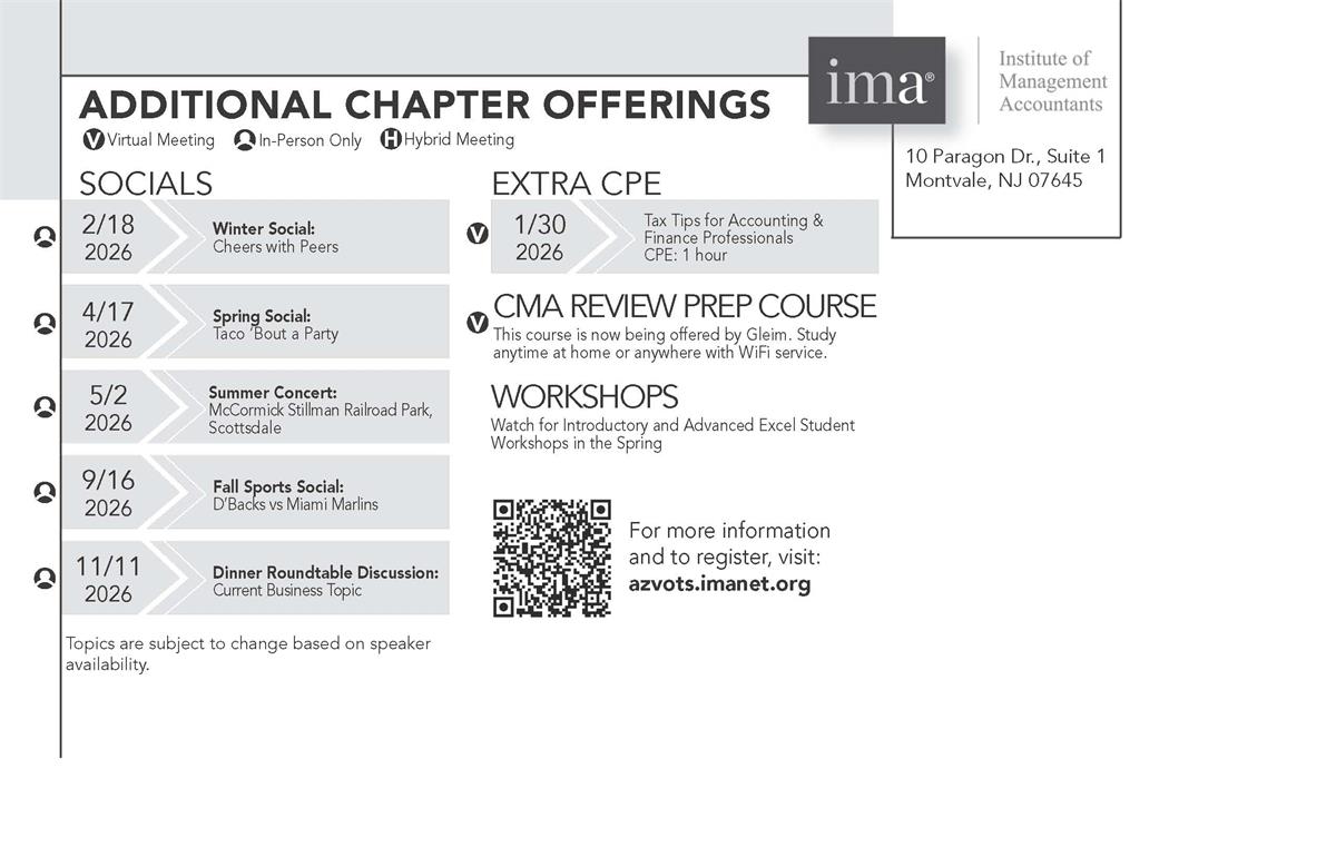 Additional Chapter Offerings