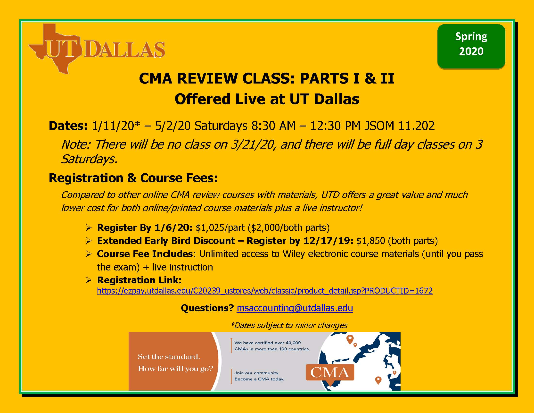 CMA Review Class - Dallas Fort Worth Area Chapter