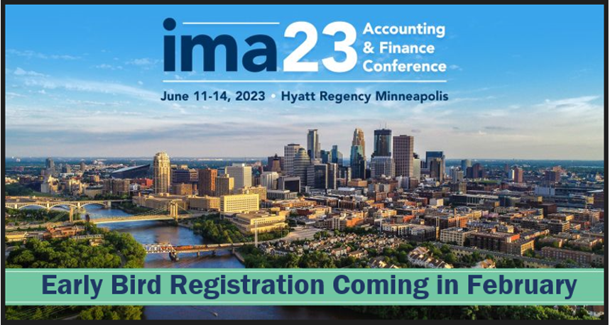 IMA23 Early Bird Registration IMA23 Early Bird Registration