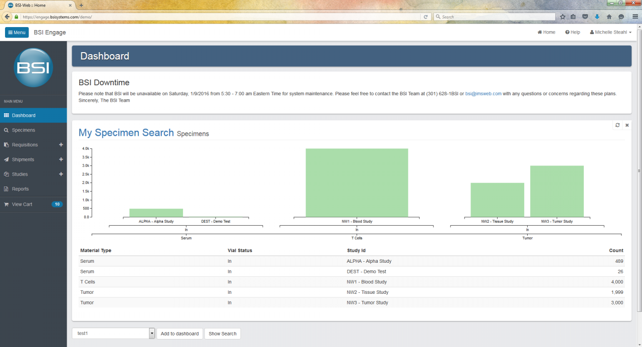 engage dashboard display