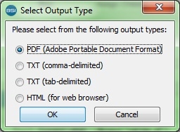 Select Output Type
