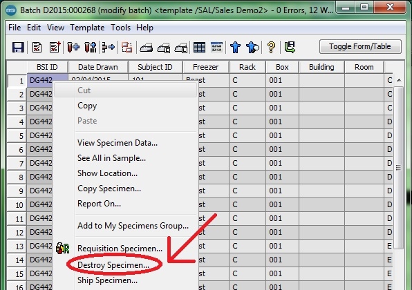 Destroy Specimen