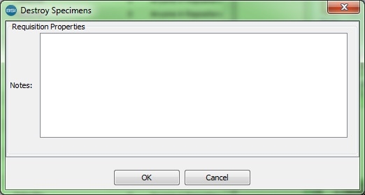 Destroy Specimen Notes