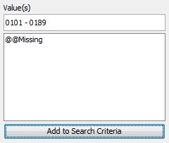 Range Value List box