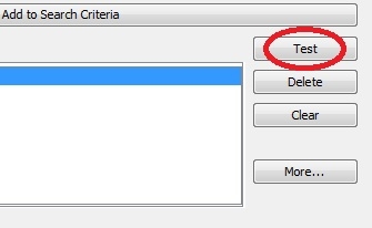 Test button in Search Box