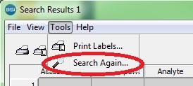 Search Again button