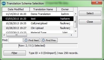 Translation Schema Selection